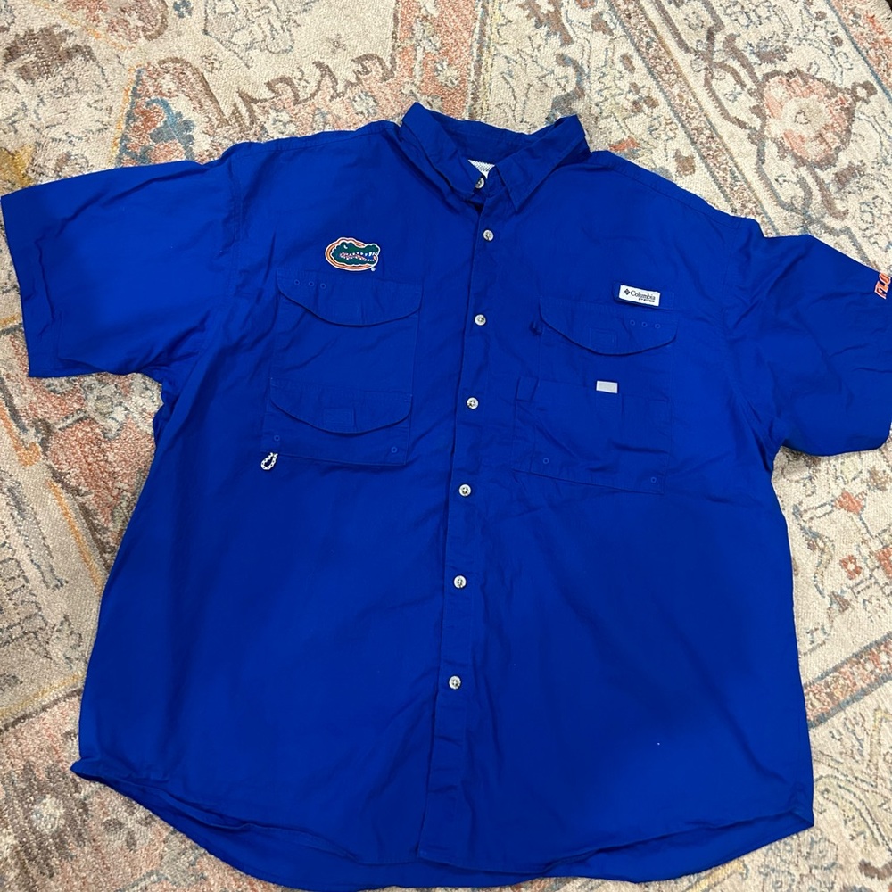 Columbia Florida Gators Blue Short Sleeve Shirt